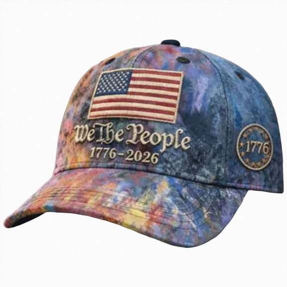 Leey-World USA 250th Anniversary Washed-Cotton Baseball Cap Patriotic Hat American 250 Year Merchandise for Men Women,Blue