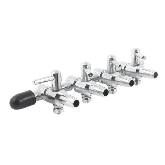 REGALWOVEN 4 Way Aquarium Inline Manifold Air Flow Pump Tubing Splitter Lever Control Valve