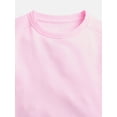 thumbnail image 4 of Athletic Works Girl's Active Fleece Crewneck Sweatshirt and Fleece Jogger Sweatpants Set, 2-Piece, Sizes 4-18 & Plus, 4 of 5