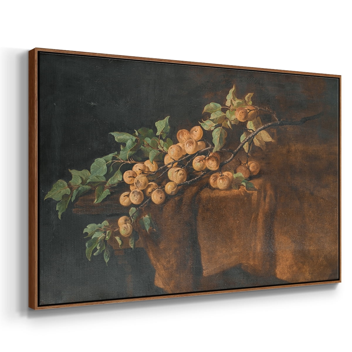 Vintage Botanical Print-LXXIII By Wexford Home Framed in Walnut Wood Gallery Wrapped Canvas 25 in. x 37 in.