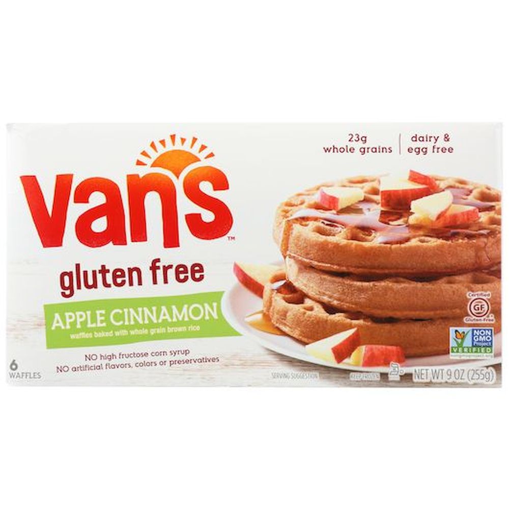 Buy Vans Gluten Free Dairy Free Apple Cinnamon Waffles, 9oz (pack of 12
