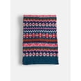 thumbnail image 2 of Free Assembly Women’s Fair Isle Wool Blend Scarf, Dark Blue, 2 of 4