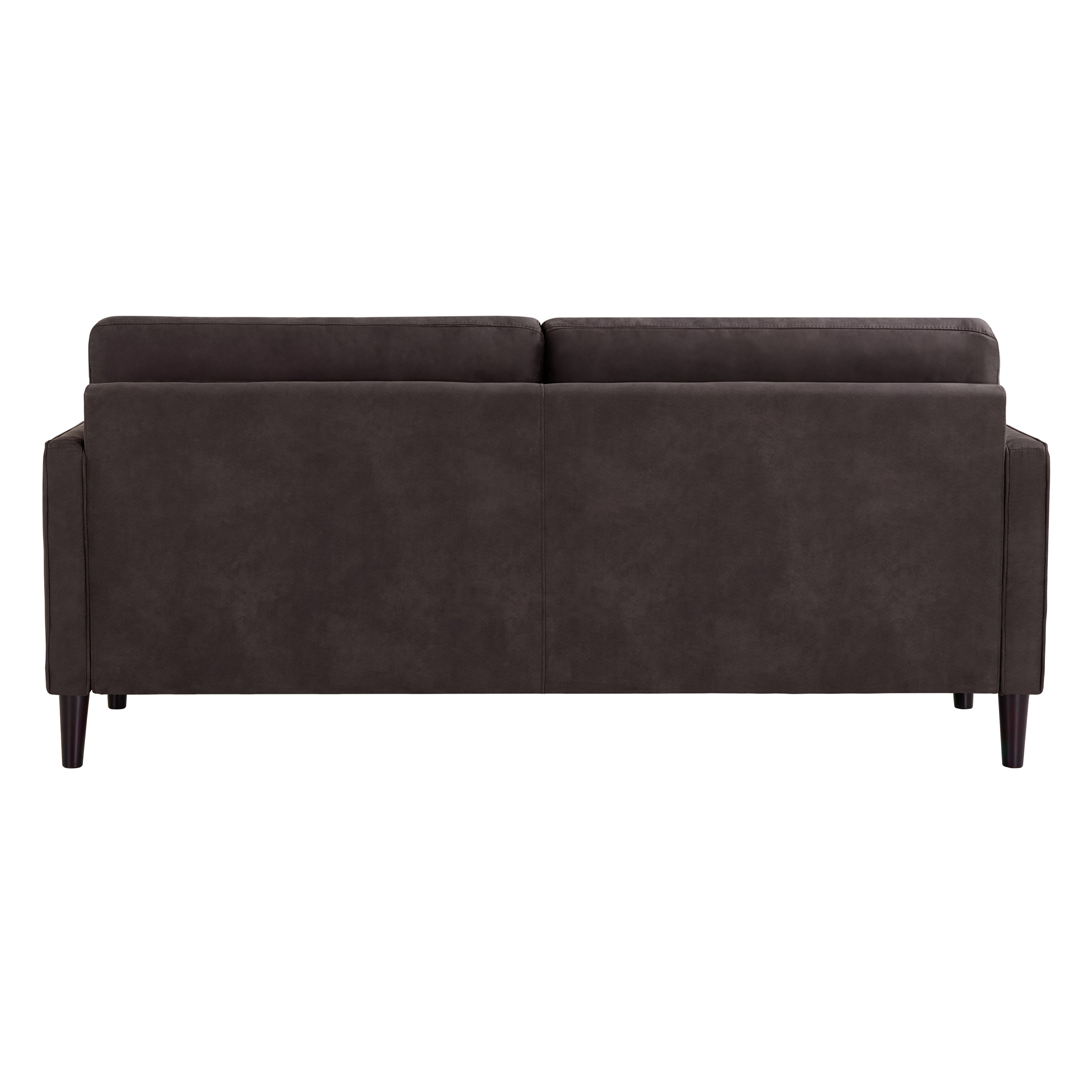 Studio Living Lorelei Mid-Century Modern Sofa, Charcoal Faux Leather
