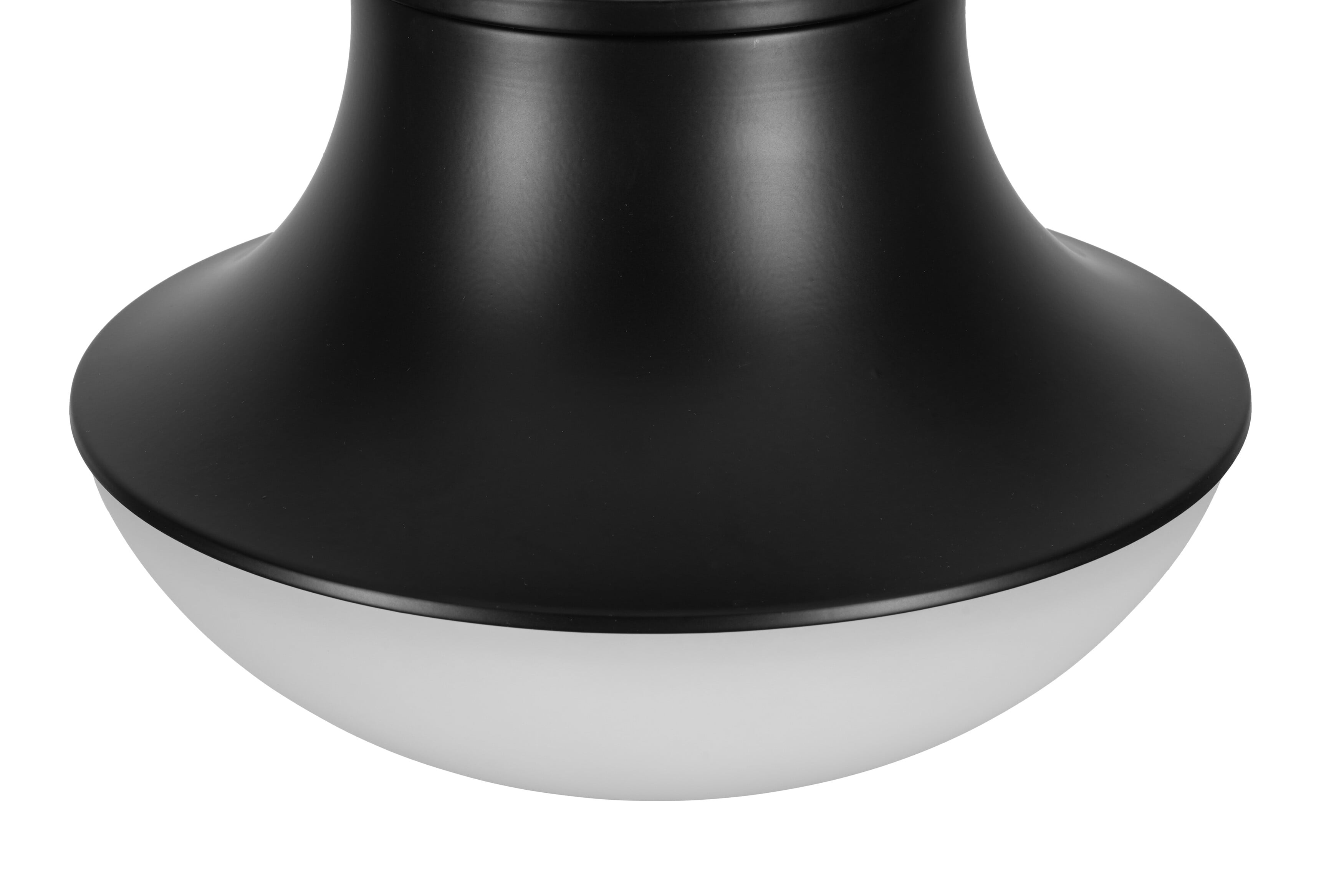 Kenroy Home Chelsea 7'' Flush Mount Ceiling Light Fixture with White Glass Bowl Shade for Entryway, Hallway, Closet, or Bedroom, Black