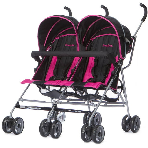 Dream On Me Twin Stroller, Dark Pink