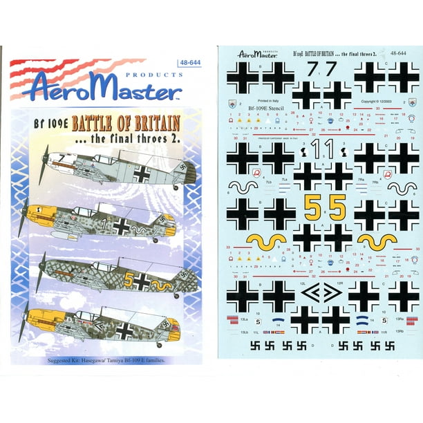 Aero Master Decals 148 Bf109E Battle of Britain the Final Throes 2