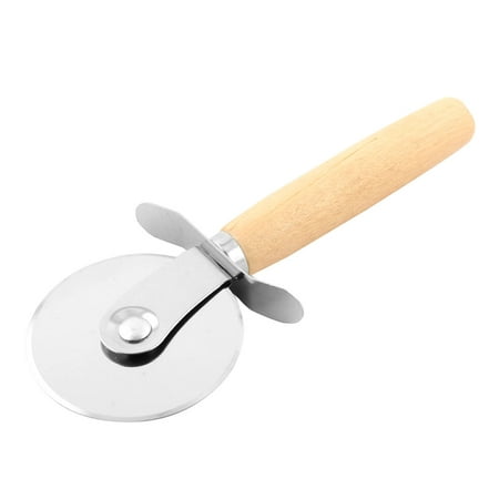 Wood Handle Pizza Cutter - Wood Handle Stainless Steel Pizza Slicing Cutter Tool 6.6cm Wheel Dia