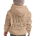 thumbnail image 2 of Tiijoy Hoodie for Girls Jesus Letter Print Hooded Sweatshirt Pullover Top, Sizes 3-4, 2 of 7