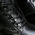 thumbnail image 4 of Men Ankle Boots Western Vintage Faux Leather Waterproof Lace Up High Top Casual Leather Boots Combat Boots Short Boots, 4 of 6