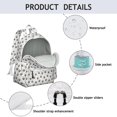 thumbnail image 4 of Black Dog Puppy Paw Backpack for School,Cute School Bag,Schoolbag with Adjustable Shoulder Straps & Padded Back,13.4"x11"x4.7", 4 of 6