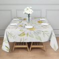 thumbnail image 3 of 52x52in(132x132cm) Square Tablecloth, Waterproof Polyester Table Cover, Wrinkle Resistant & Washable Fabric for Dining, Kitchen, Picnic, Daisy Flowers Print, 3 of 6