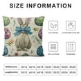 thumbnail image 5 of Easter Pillow Covers Set of Easter Bunny Eggs Floral Rabbit Pillows Decorative Throw Pillows Cushion Case Farmhouse Decor for Couch Sofa, 5 of 5