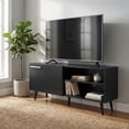 thumbnail image 1 of Mueble para TV 55” Almacenamiento con Repisas, Centro de Entretenimiento Moderno de Madera Sala negro, 1 of 7