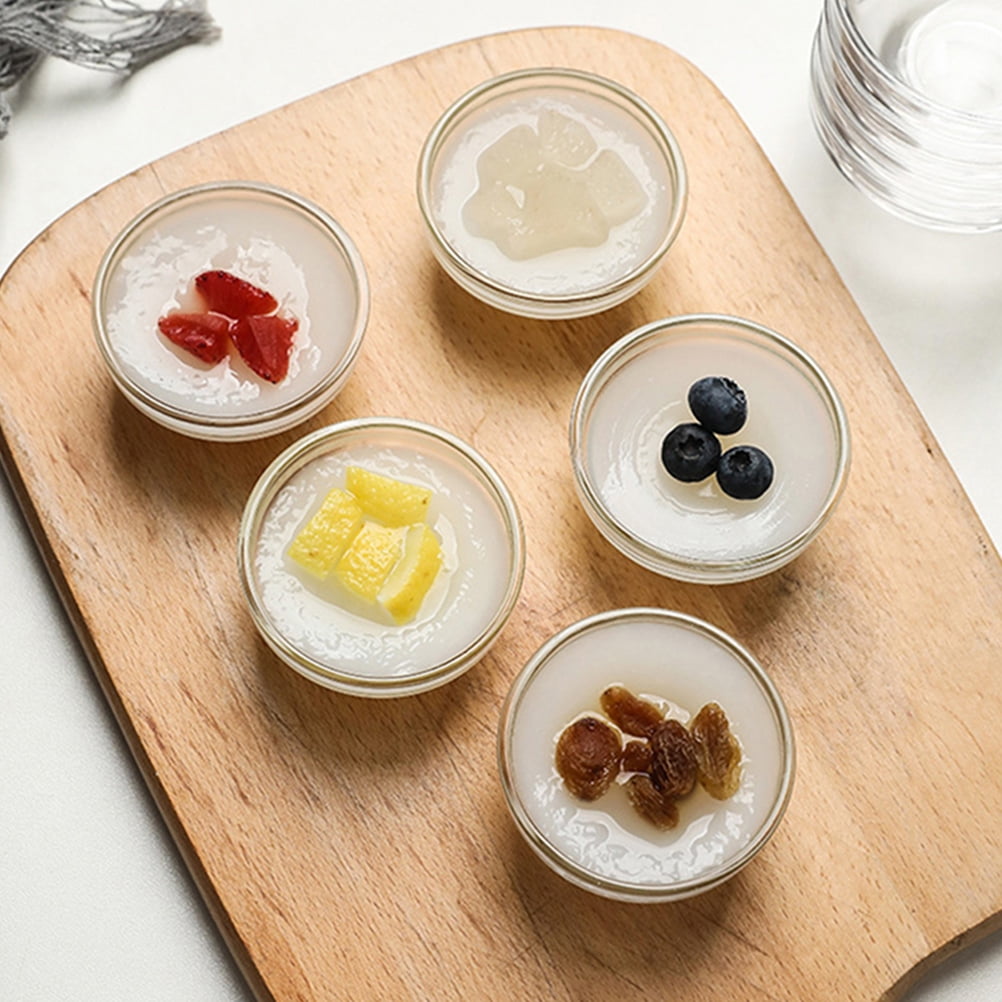 UPKOCH Transparent Glass Dessert Bowls for Home Use Easy to Clean and Perfect for Salads Desserts Fruits 10 Pcs