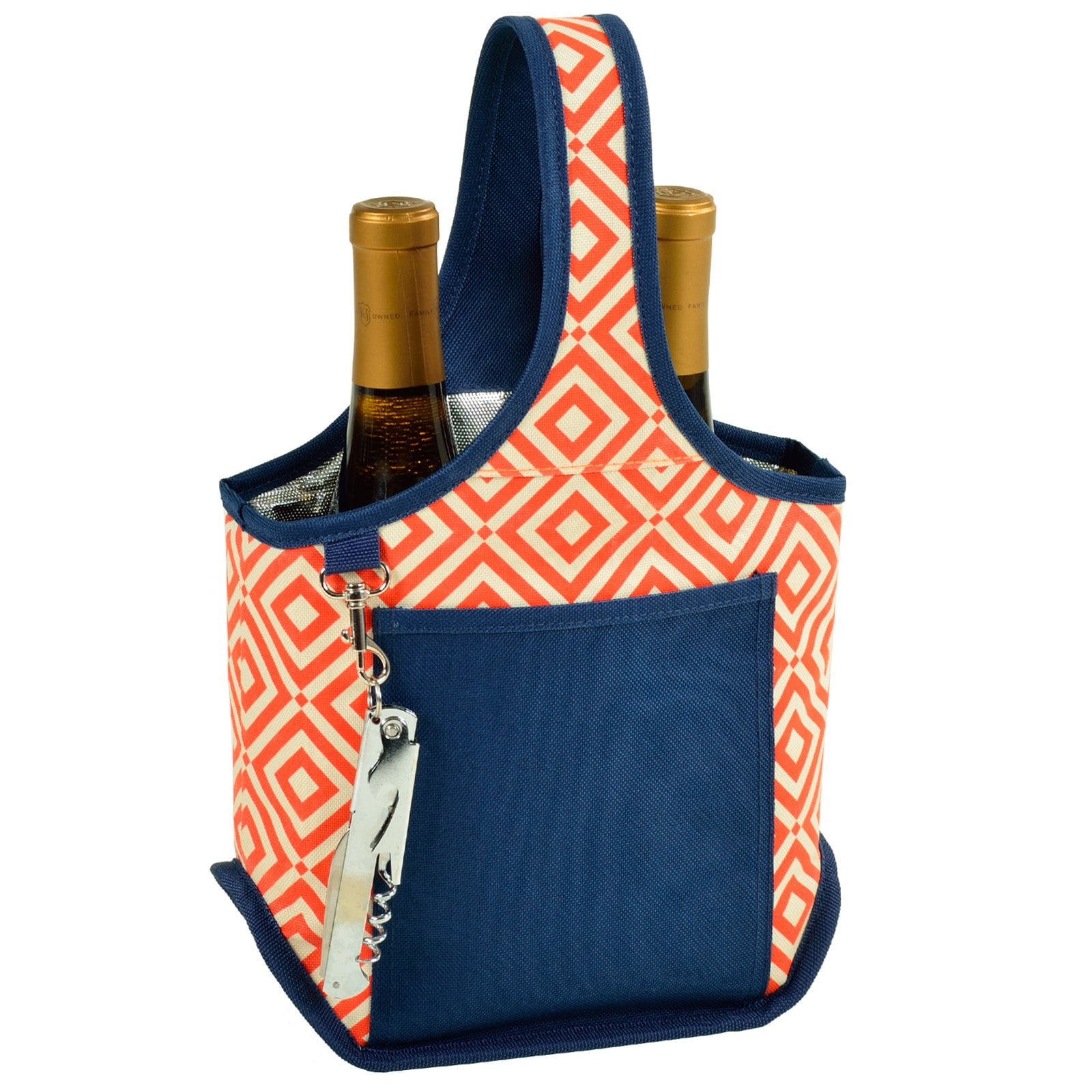 The Container Store Neoprene Wine Bottle Carrier Tote Cooler Holder Caddy 