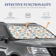 thumbnail image 4 of Naloa Summer Stamp Print 2-Piece Windshield Sunshade,Foldable Car Front Window Sun Shades,for Most Sedans SUV Truck-Large, 4 of 6