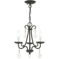 thumbnail image 2 of 3 Light English Bronze Mini Chandelier with Steel base material, 2 of 6