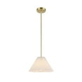 thumbnail image 3 of Novogratz x Globe Matte Brass Pendant Lighting with Off-White Pleated Fabric Shade, 3 of 7