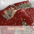 thumbnail image 4 of Christmas Bedding Duvet Cover Set Twin Size 4 Pieces Xmas Bunny Sweater Snowflakes Pine Tree Red Bedding Set with Zipper Closure, 1 Comforter Cover 68x86 Inches 1 Flat Sheet & 2 Pillow Cases, 4 of 7