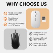 Wireless Mouse, Mouse for Laptop, Bluetooth Mouse, White