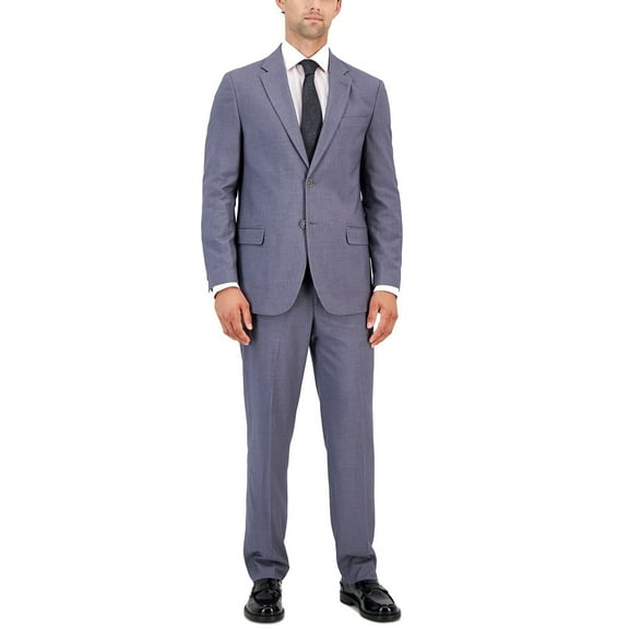 Nautica Men's Modern-Fit Stretch Nested Suit Light Gray 38R 32W B4HP $395