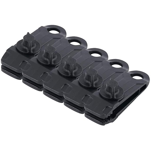 5 piezas de clip reutilizable impermeable de tela de nylon hebilla de tienda, clip de tiburón de toldo de tienda, multifuncional y práctico para camping al aire libre, clip de cuerda de viento Acce Feliz Sencillez