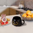 thumbnail image 5 of Btomtd 11oz Pumpkin Shape Ceramic Mug, Suitable as Water Cups and Coffee Cups, Pumpkin Cups for Tea and Milk, Office Drinkware for Festive Coffee Mugs, Black, 5 of 7