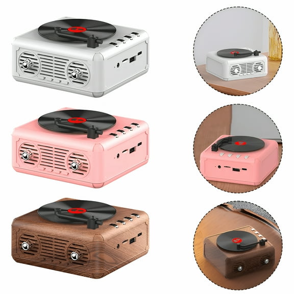 GJX 2026 New Portable Stereo Cd Player Fm Radio Built-In Speaker Retro Cd Player -Compatible Speaker