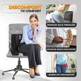 thumbnail image 4 of Platinum-Level Comfortable Memory Foam Ergonomic Backrests with Seat Cushion, Lumbar Support, Black, 2 Count, 2 Pack, 4 of 11