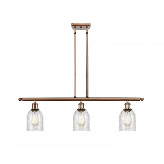 Innovations 516-3I-AC-G259-LED Caledonia 3 Light Island Light part of the Ballston Collection, Antique Copper