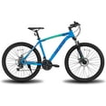 thumbnail image 6 of Hiland 26/27.5 Inch Mountain Bike Shimano 21 Speed MTB Bicycle with Suspension Fork, Dual-Disc Brake, Urban Commuter City Mens Womens Blue Black Orange, 6 of 6
