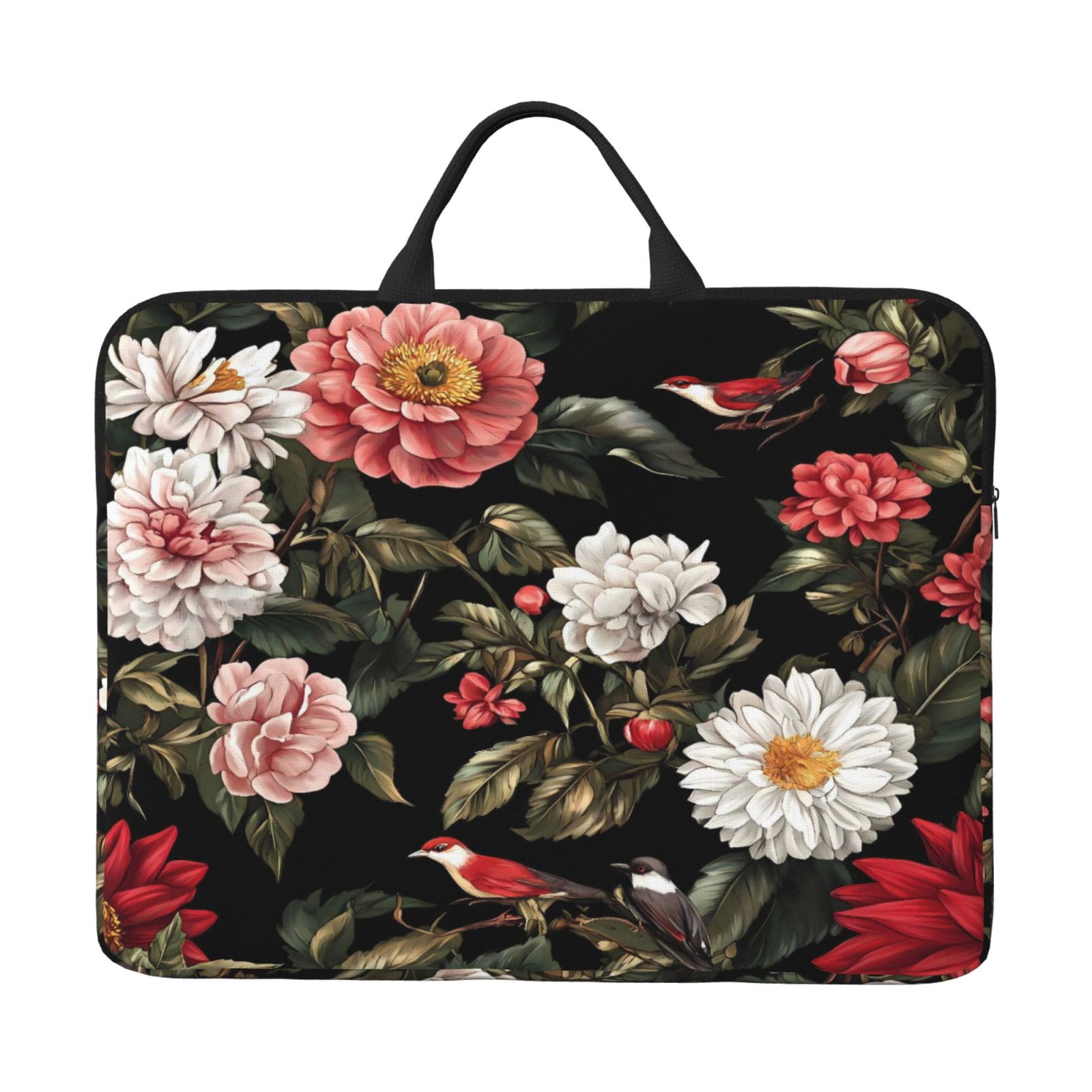 Laptop Sleeve Bag For Women Men 14inch Waterproof Durable Protective Computer Carrying Cover Handle Laptop Case Bag Flowers (6)