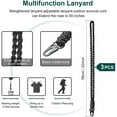 thumbnail image 3 of Lsupdaol 3 Pieces Heavy Duty Paracord Lanyard for ID Badges Key Hook Wrist Strap Badge Keychain Necklace Outdoor, Camera, 3 of 14