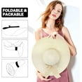 thumbnail image 6 of Sun Hats for Women Wide Brim Summer Beach Hats for Women Foldable Travel Straw UV Protection, 6 of 7