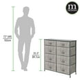 thumbnail image 6 of mDesign Tall Storage Dresser Furniture, 8 Slim Fabric Drawers, Black/Dark Gray, 6 of 8