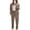 Khaki, variant on Women's Fall Casual 2-Piece Set Long Sleeve Cardigan & Wide Leg Pants Suit Army Green L