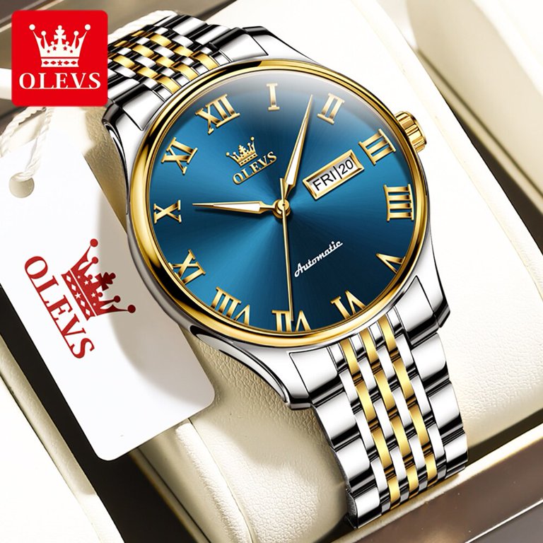 OLEVS Luxury Original Automatic Mechanical Watch for Men Stainless