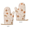thumbnail image 2 of XMXT 2 Pcs Silicone Oven Mitts, Leaf Cake Design Illustration Thickened Non-Slip BBQ Gloves, Brown, 2 of 9
