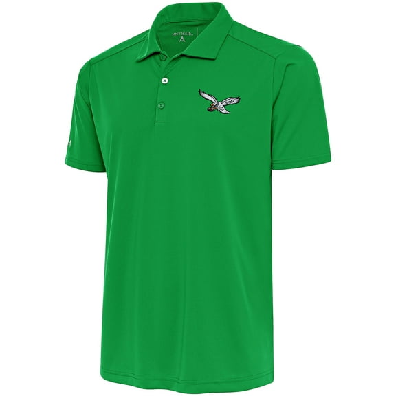 Men's Antigua Kelly Green Philadelphia Eagles Throwback Logo Legacy Pique Polo