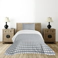 thumbnail image 4 of Ambesonne Geometric Quilted Bedspread Set 2 Pcs, Nested Diamond Line, Twin Size, Dried Rose Slate Blue, 4 of 5