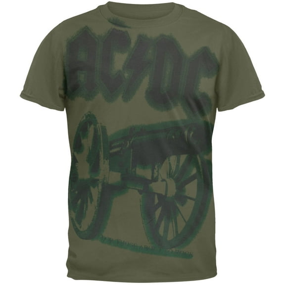 AC/DC Men's Cannon All-Over Soft Short Sleeve T Shirt