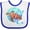 White and Royal, variant on Inktastic Fort Lauderdale, Florida Swimming Sea Turtle with Bubbles Gift Baby Boy or Baby Girl Bib