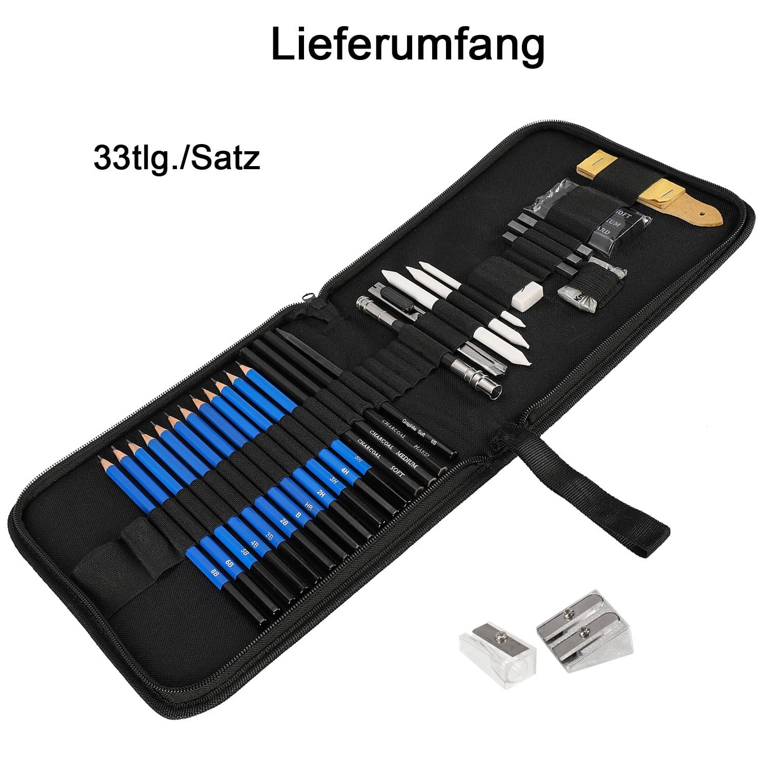 33Pcs Sketching Pencil Set Drawing Sketch Painting Pen Professional Art