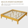 thumbnail image 6 of Renwick King Size Wooden Platform Bed with Sturdy Slat Support for Adults, Natural Wood, 6 of 10