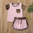 thumbnail image 3 of Canrulo Toddler Kids Baby Girls Clothes Short Sleeve T-shirt Top Shorts Summer Outfits Pink 3-4 Years, 3 of 7