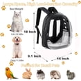 thumbnail image 3 of HEYMKGO Cat Bag Pet Backpack Pet Travel Bag Large Capacity Backpack - Comfortable Shoulder Design, Breathable Mesh and Portable Travel [Cat≤13kg Dog≤10kg], 3 of 5