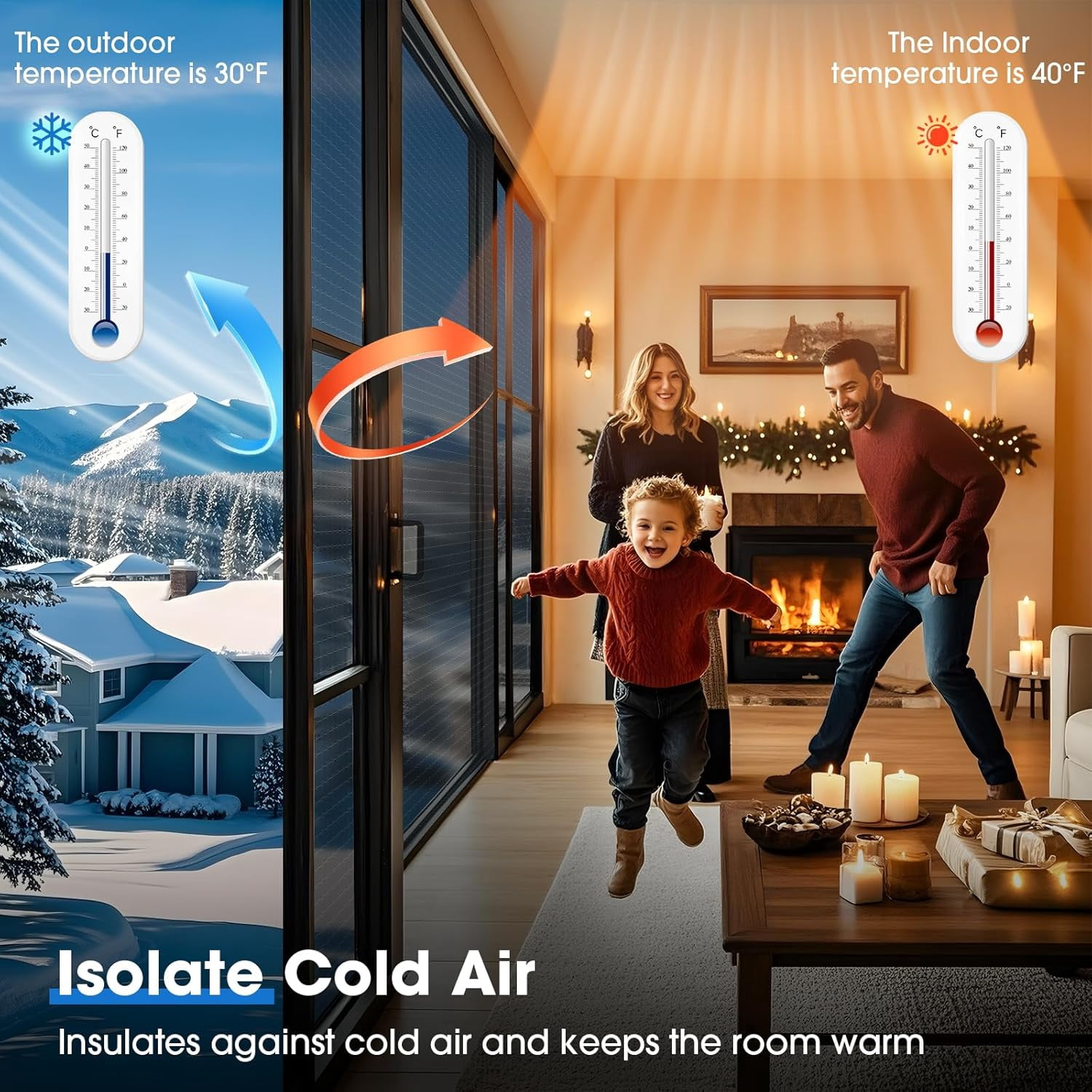 One Way Privacy Window Film, See Out Not in Mirror Tint for Home Reflective Window Film, Heat UV Blocking Static Cling for Office Front Door Daytime Privacy Covering