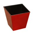 thumbnail image 1 of Cheungs PP-108SR 5.25 in. Square Planter with A Tapered Body - Shiny Red, 1 of 1