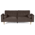 thumbnail image 3 of Sofá Cama Makora Merlak Chocolate Velvet 3 Posiciones con Soft Foam Reclinable, 3 of 10
