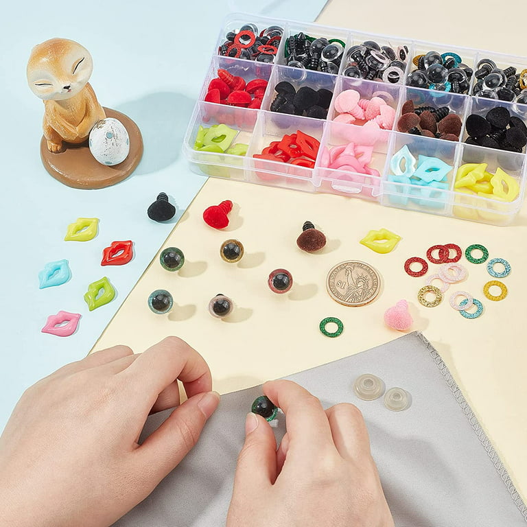 CoKeeSun 169 Pcs Safety Eyes for Crochet Toys Set 6mm-12mm, Plastic Crochet  Eyes and Noses for Amigurumi Colorful Glitter Toy with Washers for Teddy  Bear Making DIY Dolls Crafts : : Home